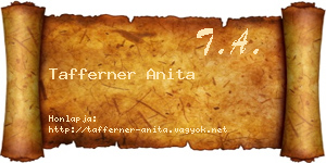 Tafferner Anita névjegykártya